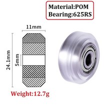 초정밀 KeePang 20PCS 휠 베어링 풀리 POM 플라스틱 작은 빅 V-슬롯 모델 625ZZ MR105zz 3D 프린터 부품 용, 03 20pc Big Model