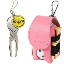 골프 볼 케이스 마그넷 식 마커 그린 포크 파우치, 핑크