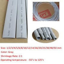 회색 열 수축 튜브 슬리브 랩 와이어 절연 슬리브 1/2/3/5 미터 2:1 1mm-50mm, 09 5Meters _ 18 6mm