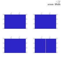 오션웨일 접이식 야외 천막 3x3 C세트 (심플바람막이 4면) 주차 행사용 포장마차 캐노피 천막, (C세트)브라운