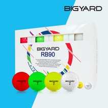 넥센 빅야드 RB90 2피스 초고반발 유광 골프공 5종, 루비