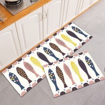 러그 매트 라운드 카페트 욕실 빨아쓰는 주방 발, 12_40x60 + 40x120CM
