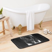 반려견쿨매트 고양이 강아지 여름 쿨매트 쿨패드 욕실 집 입구 매트에 흑백 목욕 매트 뉴 펀들 랜드 개 초상화, 91x60cm(36x24in)