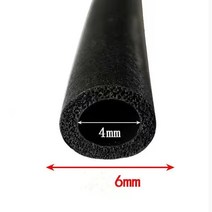 PE폼 길이 1M 2M 3M 다른 크기 스트립 튜브 삽입 스폰지 고무 파이프 EPDM 거품, [01] O, [02] ID4mm OD6mm, [02] 2M