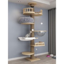 대형 캣타워 고양이 원목 스크래쳐 대형캣타워 호텔 켓타워 DIY 반려묘 고양이캣타워, D 사진참고