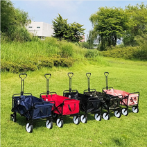 튼튼 캠핑웨건 폴딩 카트, 레드
