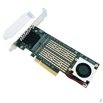 PCIeM2 어댑터 카드 PCIe X8 2 포트 M2 NVME M 키 SSD 변환기 M.2pI VROC RAID 확장 라이저