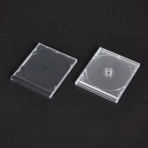 케이스 CD 쥬얼케이스-50장 고급 CD케이스 DVD케이스/블랙 투명 중, 2P 쥬얼 투명
