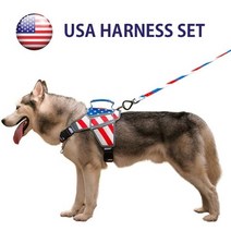 강아지 애견 대형 가슴줄 하네스세트, [on] USA 하네스 set-L
