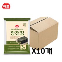 사조해표 광천김 전장김(20gx3입), 10개, 20g
