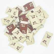 라벨제작 면 의류 스티커 직조 프린터 옷 용지 수제 라벨 태그 메이플 리프 패턴 니트 모자용 DIY 공예 바느질 액세서리 50 개, 1.clothes tag