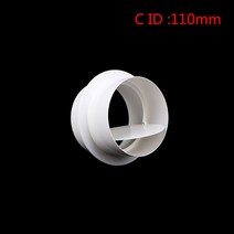 PVC 배기 팬 체크 밸브 80-200mm 욕실 주방용 원형 파이프 외풍 차단기 백드로프트 댐퍼 그릴 시스템, 03 C