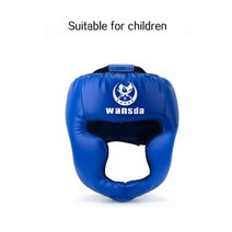 복싱헤드기어 코보호헤드기어 헤드기어 복싱 태권도 boxing headgear mma protector pu 킥 헬멧 가라테 무에타이 ufc 싸움 judo head guard, 어린이 파란색