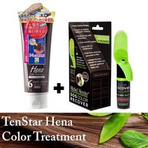헤나 컬러 린스 트리트먼트 헤어 스프레이 새치 염색 향 좋은 미용실 사춘기 청소년 헤어 두피 탈모 비듬 예방 방지 지성 극손상 여자 친구 생일 선물, 다크브라운 1개_블랙 1개, 본상품선택