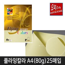 삼원특수지 칼라복사지 플라잉칼라80g (25매입) 40종 모음(선택구매), P-04(병아리색)