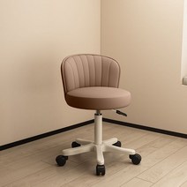 미용 의자 스툴 이동식 미니 왁싱 현관 작업 카운터 보조 회전 원형스툴 헤어샵, A.  브라운-오프 화이트