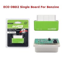 최고의 더블 보드 니트로 EcoOBD2 칩 튜닝 박스 15 연료 더 많은 전력 저장 에코 OBD2 니트로 OBD2 OBD 인터페이스 벤진 디젤, Single PCB Green