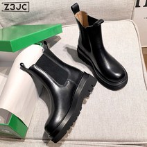 Z3JC 남성 봄 미들 통굽 키높이 리얼 소프트 가죽 커플 워커 남성 부츠