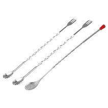 칵테일 바스푼 스테인레스 롱스푼, 01.바스푼 포크 (소)