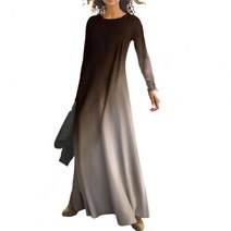 롱드레스 우아한 여성 큰 밑단 그라디언트 색상 봄 슬림 크루 넥 연회 파티 블루 xxxl vestidos 3565265516