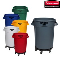 러버메이드 벤티드브루트+돌리세트 원두보관 대용량 휴지통 청소카트 브루투(75L/121L/166L), 1) 벤티드 브루트, 75L, 파랑