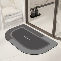 욕실 빠른 건조 흡수 카페트 매트 러그 욕조 장식 안티-슬립 소프트 반원형 Sumptuousness 아늑한 규조토 진흙 발 깔개, dark grey_CHINA | 500MMx800MM