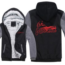 바이크의류 오토바이자켓 스즈키자켓 바이크 오토바이 V-Strom Hoodies 남자 패션 코트 풀 오버 양털 라이, 12 as picture