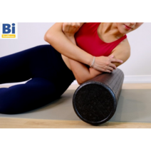 [비아이헬스케어] 오픈이벤트 폼롤러 EPP 90cm 요가 필라테스 마사지 스트레칭, 블랙, 1개