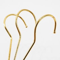 지엔디스플레이 옷가게 의류매장 나무바지걸이 원목옷걸이 물음표 연결고리제작 옷걸이고리 10묶음 옷걸이, 10개, 골드 30cm