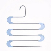 바지 스토리지 랙 조정 가능한 바지 스토리지 선반 옷장 주최자 스테인레스 스틸 옷 걸이 바지 행거, 파란