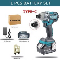 임팩렌치 에어임팩 임팩드릴 전동 충전 가정용 Kamolee-도구 DTW285 2 IN 1 520N.m 하이 토크 브러시리스, 06 TYPE C Carton Set_02 EU