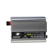 알루미늄 자동차 인버터 12V 220V 1500W 2000W DC-AC 전압 변환기 수정 된 순수 사인파 전력 전송 전기, 01 500W_01 12V_02 220V 50Hz
