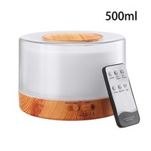 전기 가습기 에어 디퓨저 아로마 오일 초음파 우드 그레인 USB 미니 안개 메이커 LED 라이트, 01 Brown-500ml_02 Eu