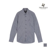 인디안 TREMOLO 기모 DOT프린트 블루 남방_TRNNLTZ9141