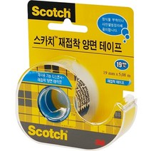 일음쇼핑^^m3M 스카치 재접착 양면테이프 238 19mmx5.08M 점착 고정 다용도 테잎 문구용 큰이프 사무용일medi^^, ab^^선택없는