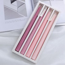 감성 인테리어 파라핀 테이퍼 캔들 양초 4개세트 가정용 결혼식 테이퍼캔들