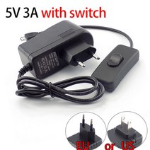 AC DC 5V 2A 3A 3000mA 마이크로 USB 전원 어댑터 공급 장치 US EU 플매트 카펫 러그 on/off 스위치 100V 240V 컨버터 충전기 라즈베리 파이 b용, [02] 5V 3A no switch, [02] EU