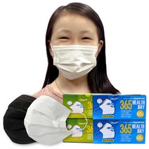 크린테크 365헬스데이 국산 일회용 귀안아픈 마스크 아동용 성인용 120매입(60매입 2박스), 성인용 2BOX, 검정,회색, 1세트