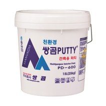 쌍곰 퍼티 PD-600 내부용 건축용 수성 빠데 도배 20KG, 1개