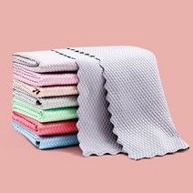 주방저울 계량저울 기름 방지 고효율 생선 비늘 걸레 청소 정 식기 세척기 및 창 청소 자동차 청소 타월, 30x40cm 닦는 천, 10개