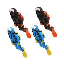 미프케이스 4pcs 스쿠버 다이버 피규어 스케일 모델 사람 세트 미니 수영 선수 플라스틱 장난감 미니어처 모래 테이블 오션 파티 씨 케이크BGSL