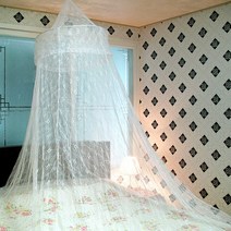 (GTH7051)꽃무늬 캐노피 모기장(화이트) 레이스모기장, 꽃무늬 레이스모기장