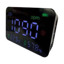 공기질 측정기 복합 가스 농도 휴대용 가정용 공기 품질 검출기 이산화탄소 값 표시 기능이 다기능 테스터, Black