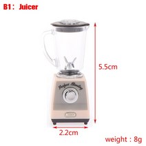 레몬 석류 녹 즙 짜기 짜개 1:12 Dollhouse Mini ture Coffeem ker 주방 빵 기계 Jui er 커피 포트 크리스마스 컵 음료 전기 모델, 03 B1