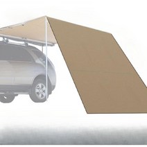 야외 자동차 사이드 텐트 RV 사이드 텐트 캐노피 자동차 양산 지붕 태양 보호 오프로드, 2x3m 하늘 커튼 + 앞 차양 천x1