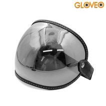 [오토바이고글기어판모음] GLOVEO 클래식 헬멧 고글 레트로 버블 쉴드 대형, 실버