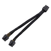 GPU PCIE 8 핀 여성에서 이중 2x 8 핀 (6+2) 남성 PCI Express 카드 전원 어댑터, 검은색