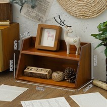 원목 우드 미니 소품 수납함 보관함 책상 테이블 위 정리함 화장품 향수 주방 악세사리 정리 진열대 2단 3단, 2단개