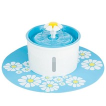 자동 고양이 물 분수 1.6L 애완 동물 식수 디스펜서 개 건강 관리 공급기, [02] US Plug 120V AC, [02] Blue with mat