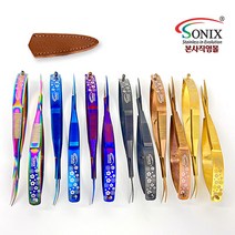 소닉스 스프링 자수가위 쪽가위12cm SP-701직선 곡선날 스테인레스 티타늄코팅 재봉가위, 직선형(STR), 02블루(Blue)
